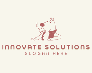 Animal Dog Smoking logo
