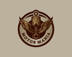 Motor Engine Wings logo design