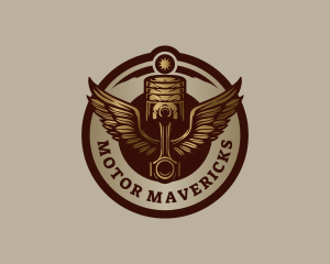 Motor Engine Wings logo design