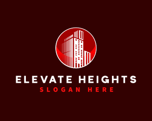 Skyscraper Building Structure logo design