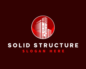 Skyscraper Building Structure logo design