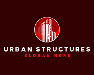 Skyscraper Building Structure logo design