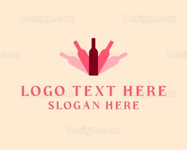 Wine Bottle Liquor Logo