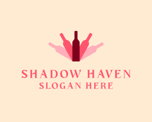 Wine Bottle Liquor logo design