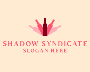 Wine Bottle Liquor logo design