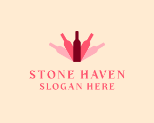 Wine Bottle Liquor logo