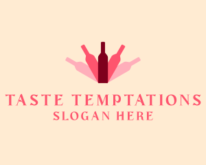 Wine Bottle Liquor logo design