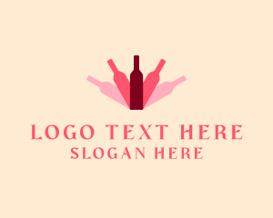 Cave - Wine Bottle Liquor logo design