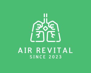 Medical Respiratory Lungs logo design