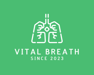 Medical Respiratory Lungs logo design