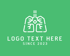 Pulmonology - Medical Respiratory Lungs logo design
