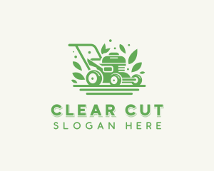 Lawn Leaf Mower logo design