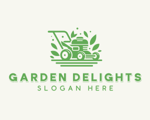 Lawn Leaf Mower logo design