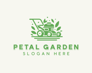 Lawn Leaf Mower logo design