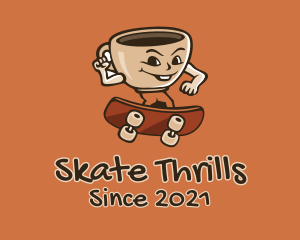 Coffee Cup Skateboarder logo