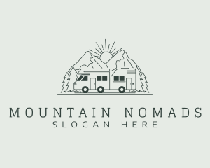 Mountain Campervan Adventure logo design