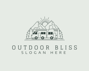 Mountain Campervan Adventure logo design