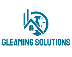 Blue House Disinfection logo design