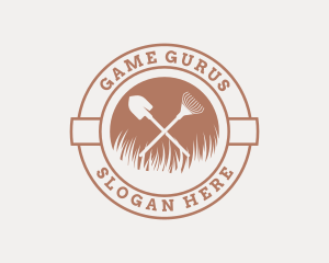 Gardening Rake Shovel Logo