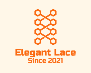 Orange Honeycomb Shoelace logo