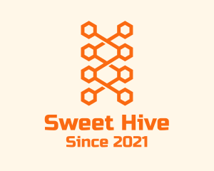 Orange Honeycomb Shoelace logo