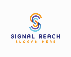 Telecommunication Tech Company Letter S logo design