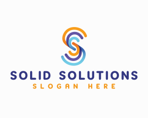 Telecommunication Tech Company Letter S logo design