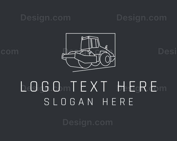 Road Roller Construction Logo