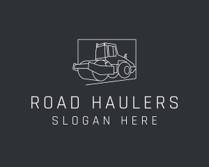 Road Roller Construction logo design