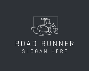 Road Roller Construction logo design