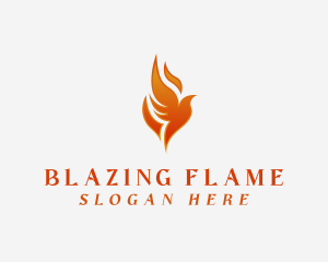 Phoenix Fire Flame logo design