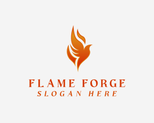 Phoenix Fire Flame logo design