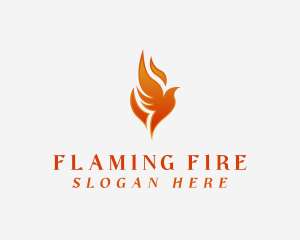 Phoenix Fire Flame logo design