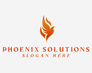 Phoenix Fire Flame logo design