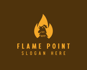 Flaming Roast Chicken logo design