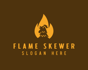 Flaming Roast Chicken logo design