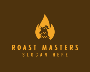 Flaming Roast Chicken logo design