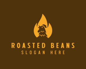 Flaming Roast Chicken logo design