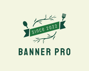 Organic Restaurant Banner  logo design