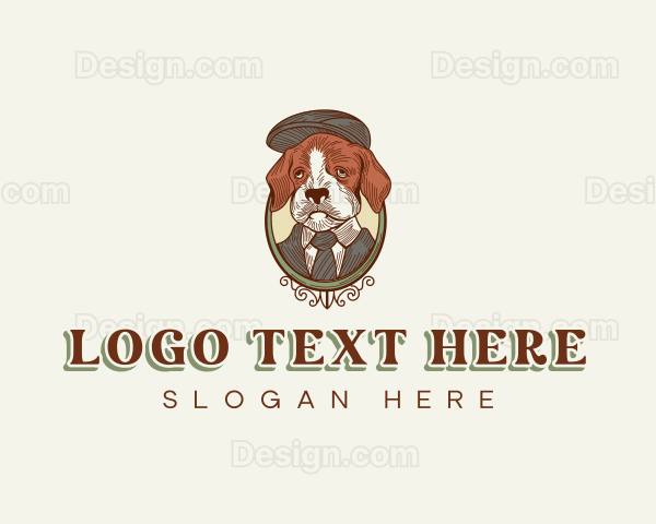 Stylish Dapper Dog Logo