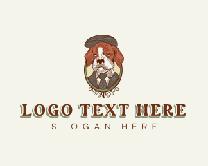 Stylish Dapper Dog logo