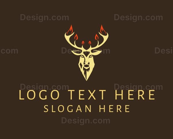 Rustic Stag Hipster Logo