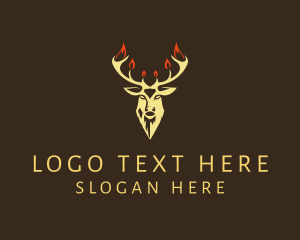 Rustic Stag Hipster logo