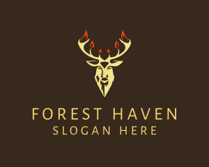 Rustic Stag Hipster logo