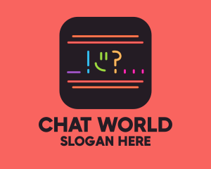 Neon Chat Reaction App logo design