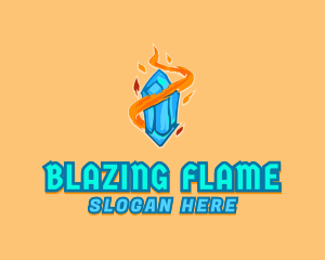 Flame Jewel Ice logo design