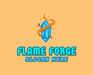 Flame Jewel Ice logo design