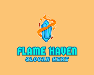 Flame Jewel Ice logo design