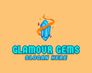 Flame Jewel Ice logo design