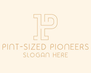 Minimalist Startup Business Letter P logo design